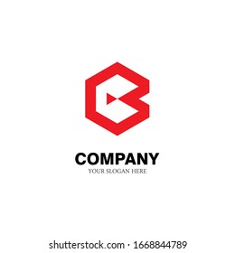 the letter logo B. with the shape of a hexagon.template modern.isolated white. business logos, for companies and graphic design. illustration vector