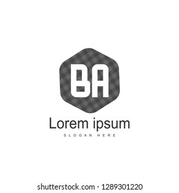 Letter Logo BA Template Vector Design