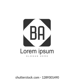 Letter Logo BA Template Vector Design