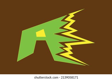 SCHREIBEN SIE AUF LOGO-HINTERGRUND GRÜNE FARBE MIT HELLGELBEM SCHMUCK