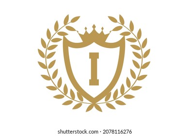 Letter I logo badge design vector icon symbol template