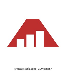 letter A logo with bar logo