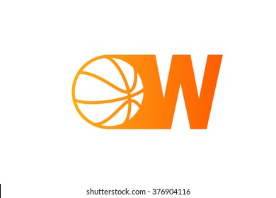 A letter logo, basketball ball logo design.