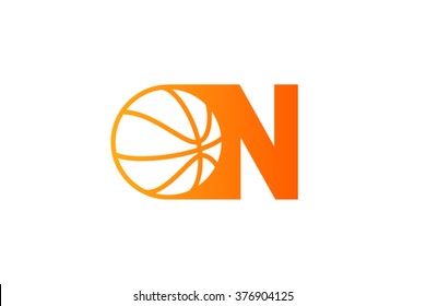 A letter logo, basketball ball logo design.