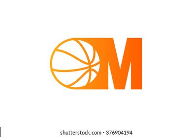 A letter logo, basketball ball logo design.