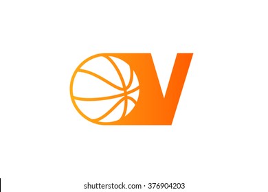 A letter logo, basketball ball logo design.