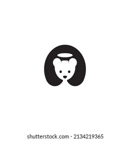 A letter logo bear illustration design vector animal