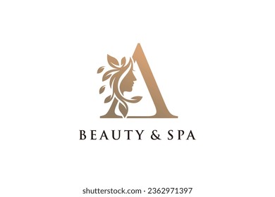 Letter logo with beauty creative concept style Premium Vector