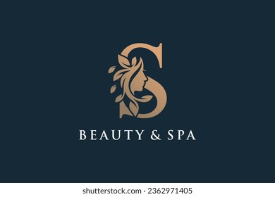 Letter logo with beauty creative concept style Premium Vector