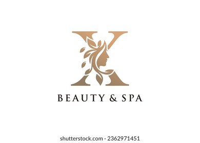 Letter logo with beauty creative concept style Premium Vector