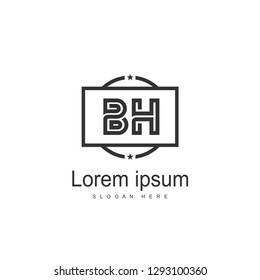 Letter Logo BH Template Vector Design