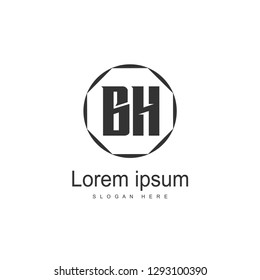 Letter Logo BH Template Vector Design