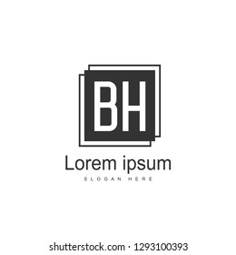 Letter Logo BH Template Vector Design