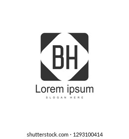 Letter Logo BH Template Vector Design