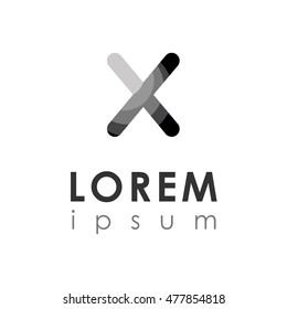 letter logo. black gradation