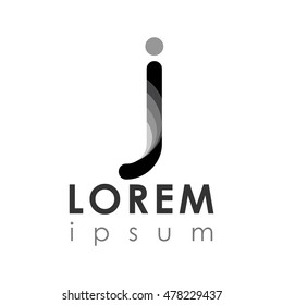 letter logo. black gradation