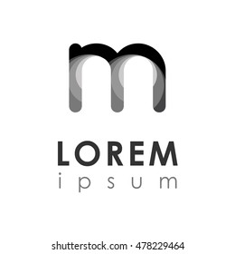 letter logo. black gradation