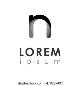 letter logo. black gradation