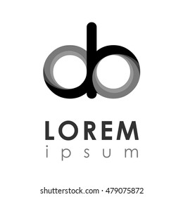 letter logo. black gradation