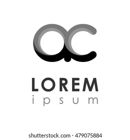 letter logo. black gradation