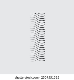 Logotipo de la letra I con líneas trenzadas negras.