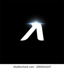 A letter logo, bold italic letter for automotive, speed race, sport label design and dynamic monogram. Vector futuristic and space logotype design