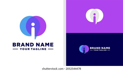 CARTA I LOGO BURBUJA CHAT NEGATIVO ESPACIO EDITABLE