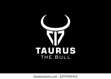 Letter I logo, Bull logo,head bull logo, monogram Logo Design Template