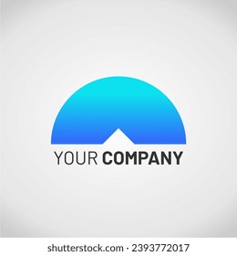 letter a logo for business, gradien, blue color