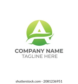 A letter logo business icon template