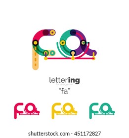 Letter logo business linear icon on white background. Alphabet initial letters company name concept. Flat thin line segments connected to each other. Flat cartoon industrial wire or tube design of ABC