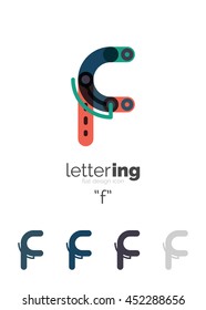 Letter logo business linear icon on white background. Alphabet initial letters company name concept. Flat thin line segments connected to each other. Flat cartoon industrial wire or tube design of ABC