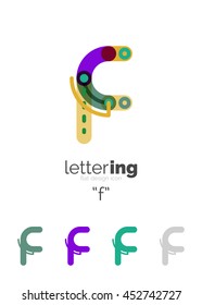 Letter logo business linear icon on white background. Alphabet initial letters company name concept. Flat thin line segments connected to each other. Flat cartoon industrial wire or tube design of ABC