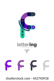 Letter Logo, Business Lineares Symbol auf weißem Hintergrund. Alphabet Anfangsbuchstaben Firmenname Konzept. Flache dünne Segmente, die miteinander verbunden sind. Flachkartoon-Industriekabel oder Rohrdesign von ABC