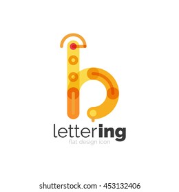 Letter Logo, Business Lineares Symbol auf weißem Hintergrund. Alphabet Anfangsbuchstaben Firmenname Konzept. Flache dünne Segmente, die miteinander verbunden sind. Flachkartoon-Industriekabel oder Rohrdesign von ABC