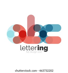 Letter logo business linear icon on white background. Alphabet initial letters company name concept. Flat thin line segments connected to each other. Flat cartoon industrial wire or tube design of ABC