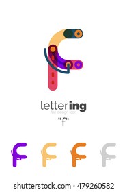 Letter logo business linear icon on white background. Alphabet initial letters company name concept. Flat thin line segments connected to each other. Flat cartoon industrial wire or tube design of ABC