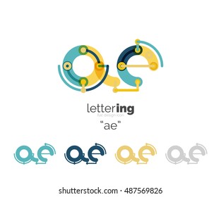 Icono lineal del logotipo de la letra sobre fondo blanco. Concepto de nombre de empresa de letras iniciales Alphabet. Segmentos planos de línea delgada conectados entre sí. Dibujo plano de diseño de cables o tubos industriales de ABC