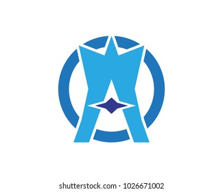A letter logo business template vector icon