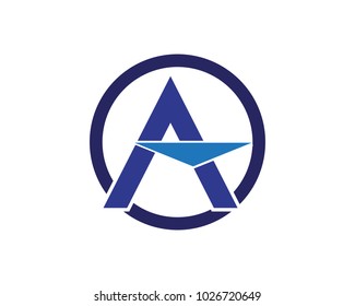 A letter logo business template vector icon