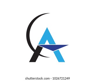 A letter logo business template vector icon