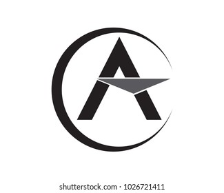 A letter logo business template vector icon