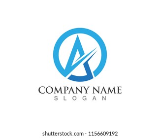 Letter A logo business template vector