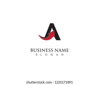 A letter logo business template vector icon