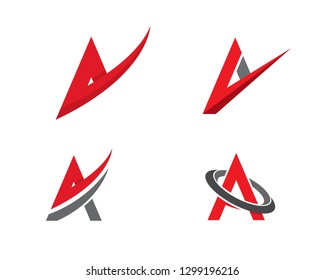 A Letter Logo Business Template Vector icon illustration design