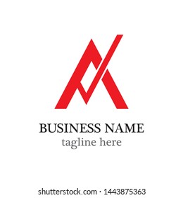 A Letter logo business template vector icon