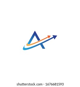 A Letter logo business template vector icon