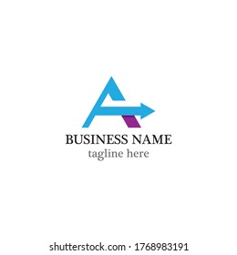 A Letter logo business template vector icon