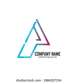 Icono de vector de plantilla de negocio de logotipo de carta
