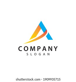 A Letter logo business template vector icon